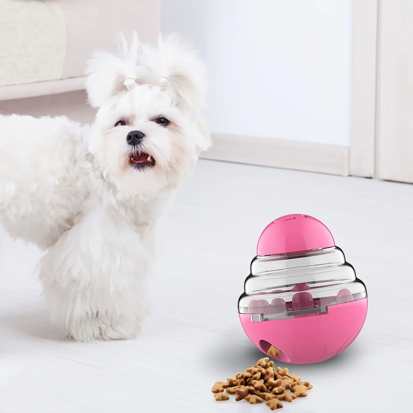 Distributeur de Croquettes pour Chien - SlowFeederDog™ - Rose - Croq chien