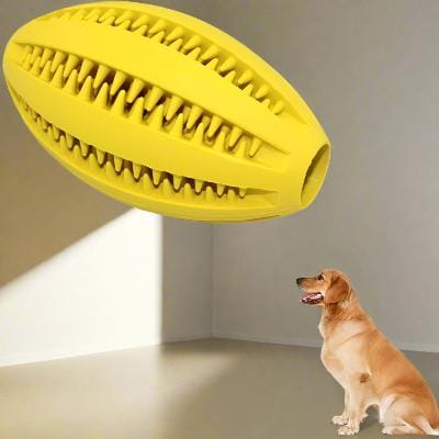 Jouet Interactif pour Chien - ChewBounceBall™ - Jaune - Croq chien
