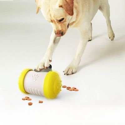 Distributeur de Croquettes pour Chien - BrainChase™ - Jaune - Croq chien