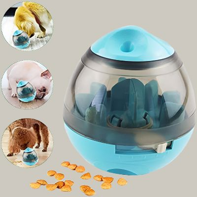 Distributeur de Croquettes pour Chien - FeedMaze™ - Bleu - Croq chien